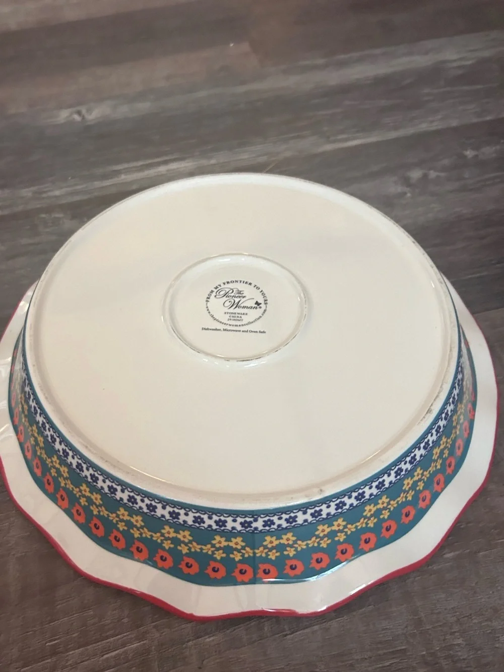 50%offw❤️ Rare Pioneer Woman Dazzling Dahlias 11.5-Inch Pumpkin Recipe Pie Plate